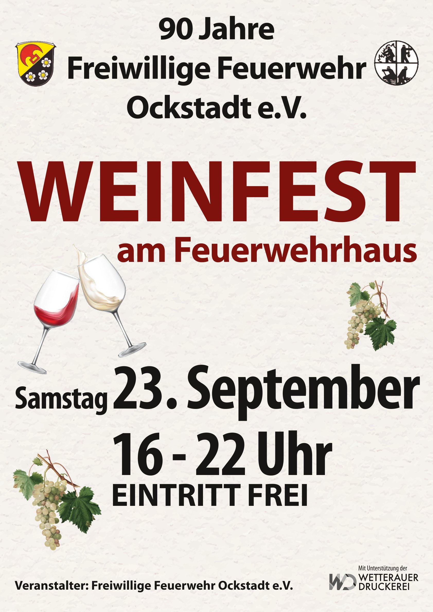 Plakat Weinfest FFW 2023